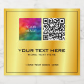 カスタム写真またはビジネスロゴQRコードテンプレート ビールラベル (シングルラベル)