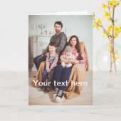 カスタム写真または文字 カード (黄色い花)