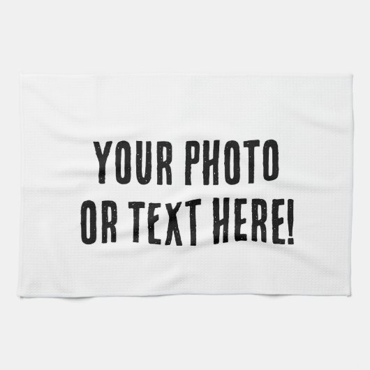 カスタム写真または文字 キッチンタオル (横)