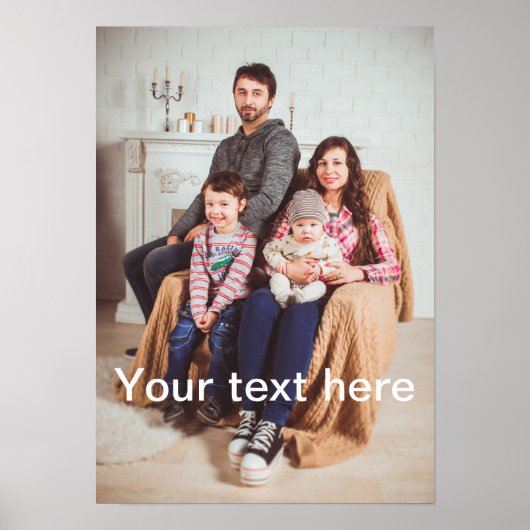 カスタム写真または文字 ポスター (正面)