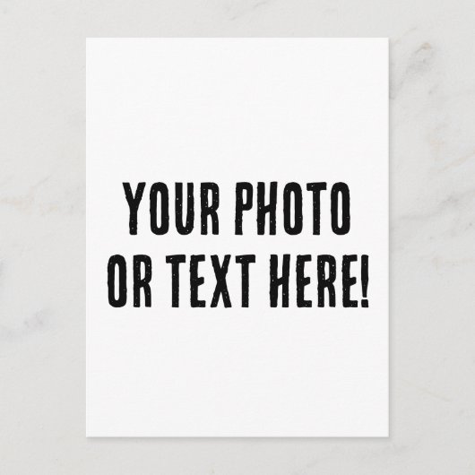 カスタム写真または文字 ポストカード (正面)