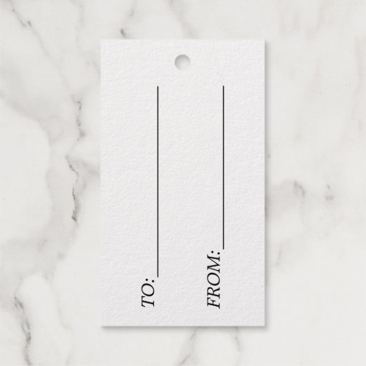 カスタム写真ま無地のたは銀のTo & From ギフトタグ (裏面)
