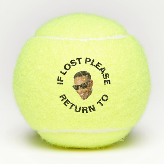 カスタム写真もし失った戻っておもしろいく テニスボール (正面)
