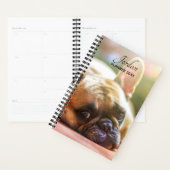 カスタム写真を追加する名前Bulldogフランスのプランナー プランナー手帳 (ディスプレー)