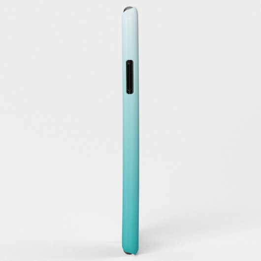 カスタム写真アクアグラデーションターコイズシーグラスグリーン Case-Mate iPhoneケース (裏面/右)