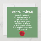 カスタム写真アップルフェイス 招待状 (裏面)