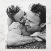 カスタム写真アップロードデザインご自身のカップル写真 ワインラベル (シングルラベル)