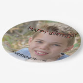 カスタム写真アップロード🎈モノグラム ペーパープレート (アングル)