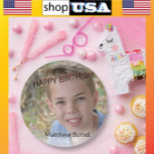 カスタム写真アップロード🎈モノグラム ペーパープレート