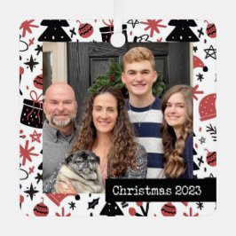 カスタム写真アート角形記念オーナメント メタルオーナメント