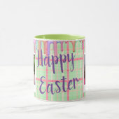 カスタム写真イースターグリーンプレイド マグカップ (中央)