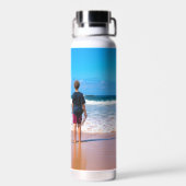 カスタム写真ウォーターボトルあなたのペット写真ギフト ウォーターボトル (背面)