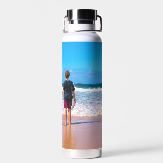 カスタム写真ウォーターボトルあなたのペット写真ギフト ウォーターボトル (背面)