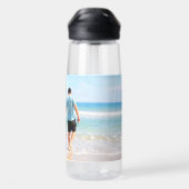 カスタム写真ウォーターボトルあなたの家族の写真パパ ウォーターボトル (背面)