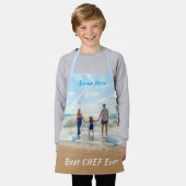 カスタム写真エプロンあなたの写真の名前最高のはChef Ever エプロン (着用した状態)