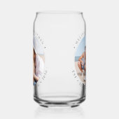 カスタム写真エレガモダンントウェディング ガラス缶 (左)