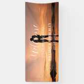 カスタム写真エレガモダンントウェディング 横断幕 (縦)