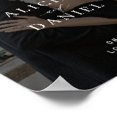 カスタム写真エレガントの結婚歓迎サイン ポスター (角)