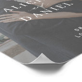 カスタム写真エレガントの結婚歓迎サイン ポスター (角)