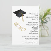 カスタム写真エレガントモダン卒業 招待状 (スタンド正面)