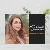 カスタム写真エレガント卒業テンプレート 招待状