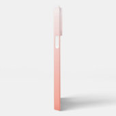 カスタム写真オンコーラルピグラデーションーピーチオレンジアイボリー iPhoneケース (右側面)