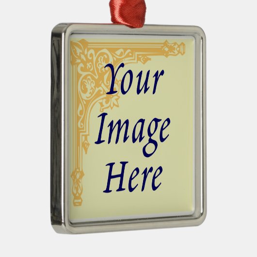 カスタム写真オーナメントテンプレート メタルオーナメント (右)