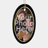 カスタム写真オーバルクリスマスオーナメント セラミックオーナメント (右)