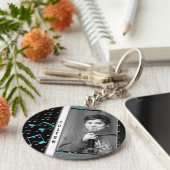 カスタム写真カラオケ音符歌デザイン キーホルダー (側面)