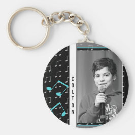 カスタム写真カラオケ音符歌デザイン キーホルダー