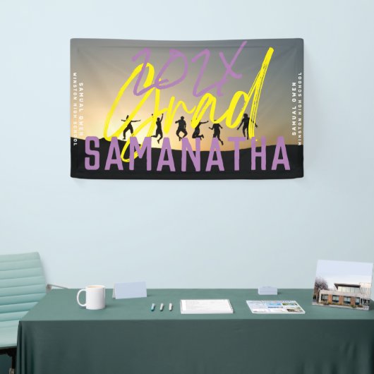 カスタム写真カラーサイズカレッジ卒業 横断幕 (トレードショー)