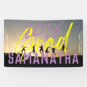 カスタム写真カラーサイズカレッジ卒業 横断幕 (横)