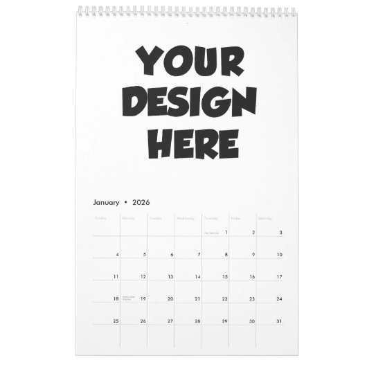 カスタム写真カレンダーパーソナライズされた – 家族のプレゼント カレンダー (1月 2026)