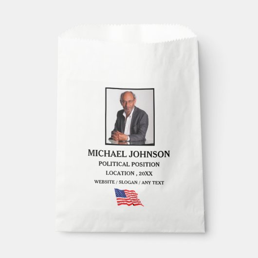 カスタム写真キャンペーンの政治推進 フェイバーバッグ (正面)