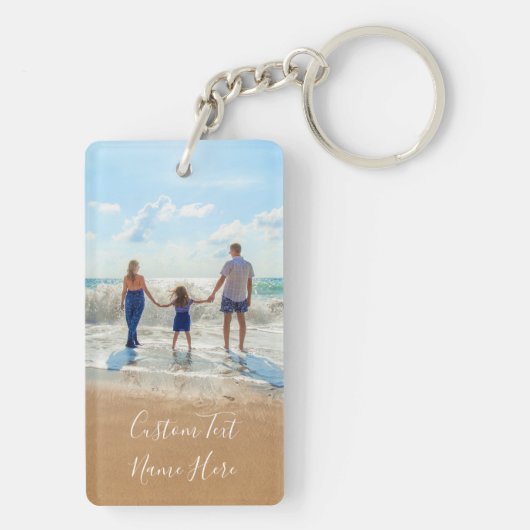 カスタム写真キーチェーンギフトあなたの写真と文字 キーホルダー (裏面)