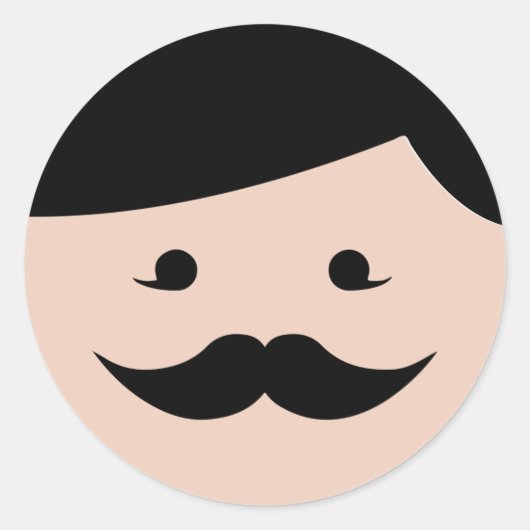 カスタム写真クラシック丸ステッカー ラウンドシール (正面)