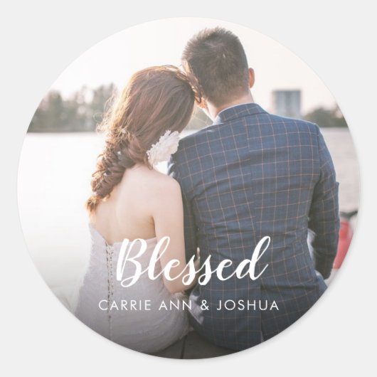 カスタム写真クラシック丸ステッカー ラウンドシール (正面)