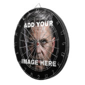 カスタム写真クラシック画パーソナライズされた像テンプレート ダーツボード (正面右)