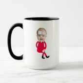 カスタム写真クリスマスの贈り物アイディア、プレゼント マグカップ (左)