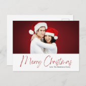 カスタム写真クリスマスカードパーソナライズされたはがき シーズンポストカード (正面/裏面)