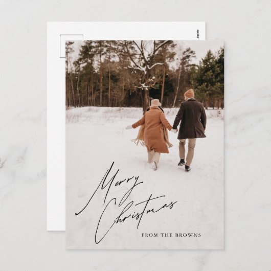 カスタム写真クリスマスカードパーソナライズされたはがき シーズンポストカード (正面/裏面)