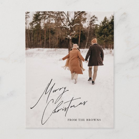 カスタム写真クリスマスカードパーソナライズされたはがき シーズンポストカード (正面)