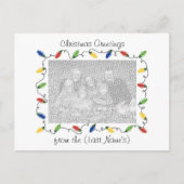 カスタム写真クリスマスカード – クリスマスライト シーズンポストカード (正面)