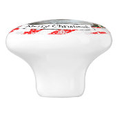 カスタム写真クリスマスサンタハットペットホホホホホ セラミックノブ (側面)