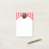 カスタム写真クリスマスサンタハットペットホホホホホ ポストイット (デスク上)