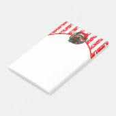 カスタム写真クリスマスサンタハットペットホホホホホ ポストイット (アングル)