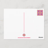 カスタム写真クリスマスドッグマムームパパカラフル ポストカード (裏面)