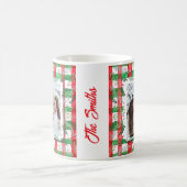 カスタム写真クリスマスパーソナライズされた家族の名前 コーヒーマグカップ (中央)