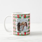 カスタム写真クリスマスパーソナライズされた家族の名前 コーヒーマグカップ (左)