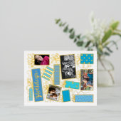 カスタム写真クリスマスプレゼント実在フォイル 箔シーズンポストカード (立ち正面)